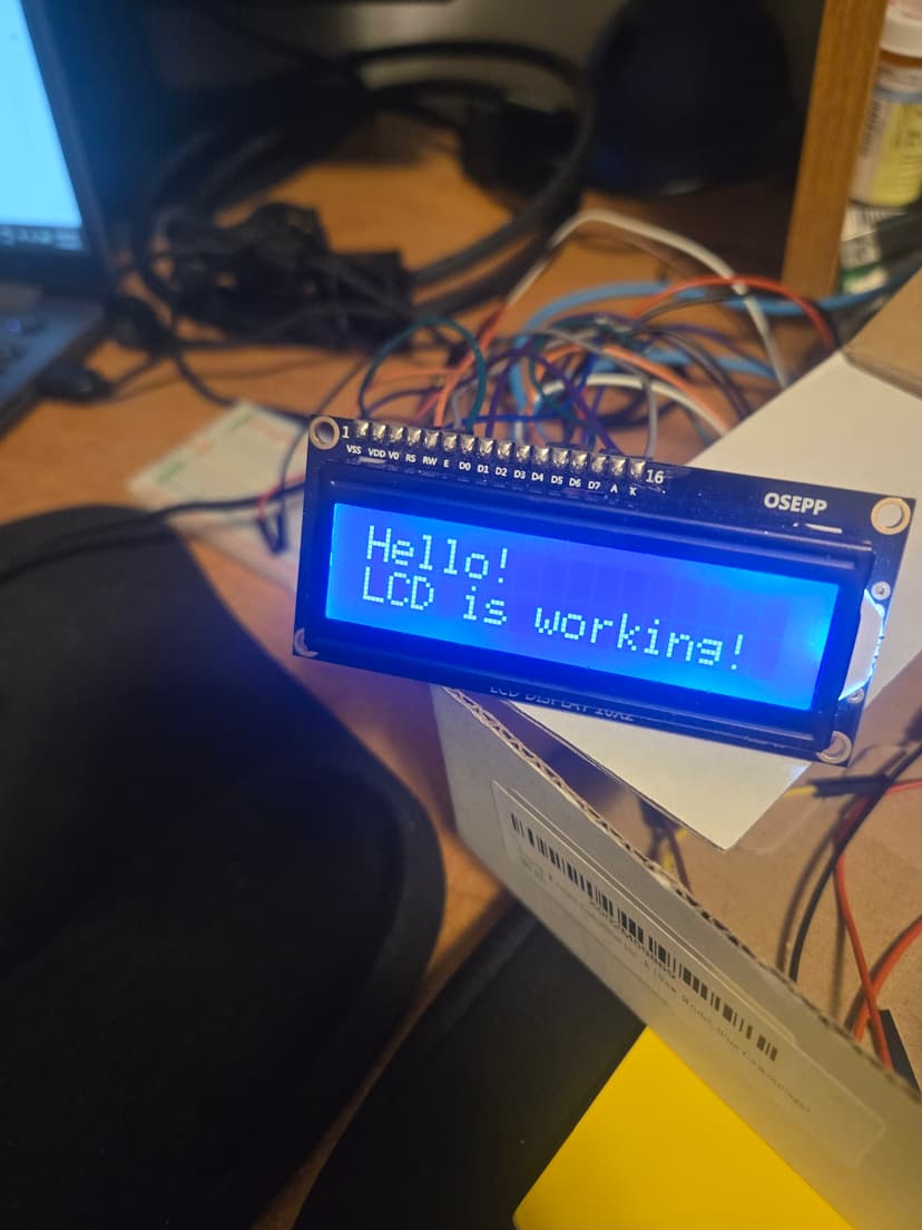 Sixteen by two Liquid Crystal Display Test 1