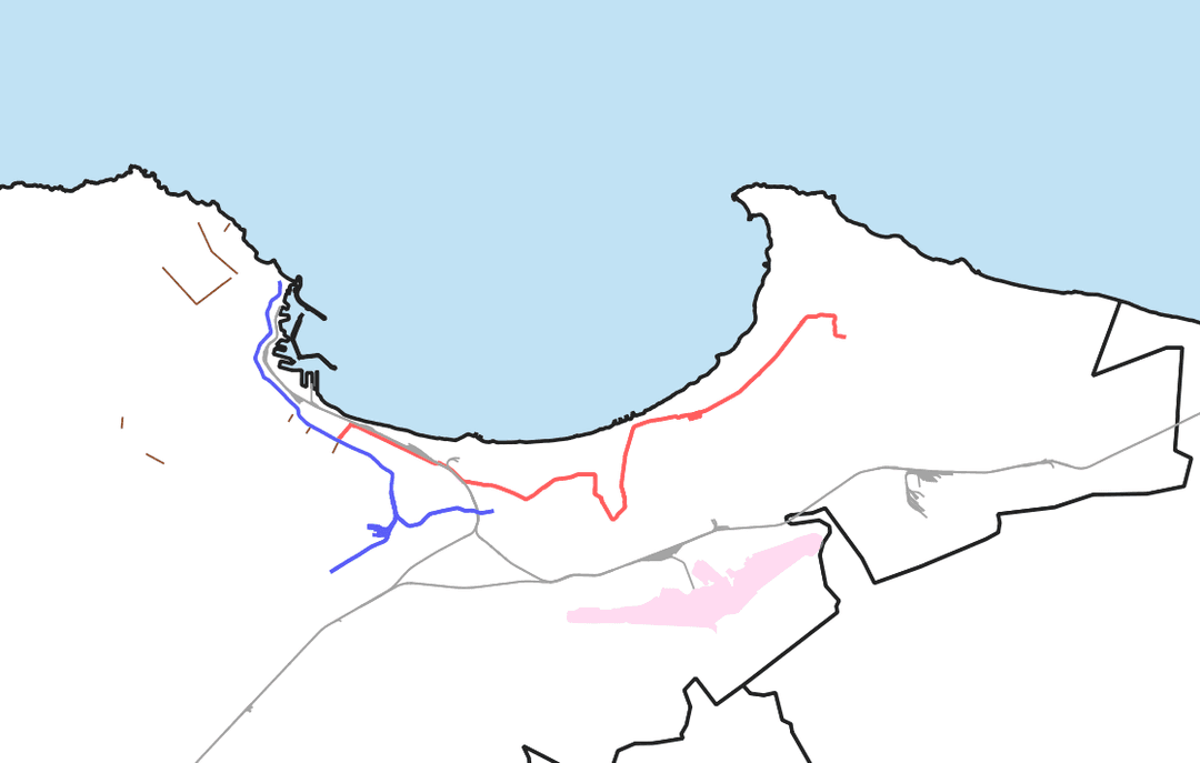 Algiers public transit mapped in QGIS